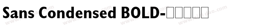 Sans Condensed BOLD字体转换
